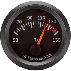 52mm Öltemperaturanzeige Auto KFZ Gauge LED Zeigeranzeige Zusatzinstrument - Bild 1 von 7
