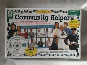 Community Helpers Listening Lotto Game Bingo English Spanish French Sealed - Picture 1 of 3