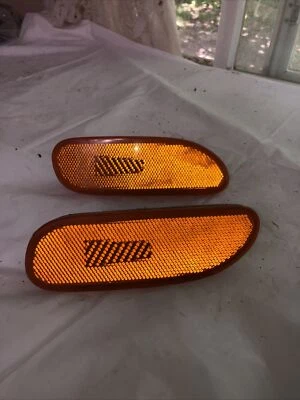 Par de montaje marcador lateral parachoques delantero ámbar Mitsubishi Eclipse 1995-1999 D44 Foto 1 de 4