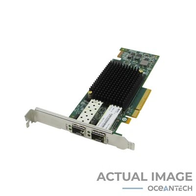 EMULEX 00JY849 LPE16002 16Gb Fiber Channel Dual Port HBA w/ 2x 16G SFPs - Image 1 of 4