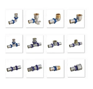 Accesorios de prensado Emmeti para tubo compuesto multicapa todas las piezas moldeadas 26 - 32 mm DVGW  - Imagen 1 de 13