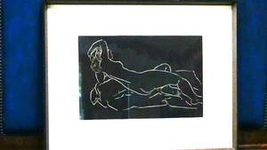 RECLINING NUDE SIGNED MODERNIST LITHOGRAPH - Picture 1 of 6