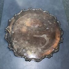 International Silver Co “American Rose” 7321 Elevated Tray Tarnished 11” Dia.
