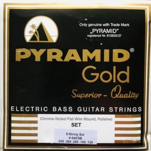 Pyramid Chrome Nickel Flatwound Bass Guitar Strings; 5-String set gauges 45-126 - Picture 1 of 1