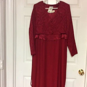 K Studio Womens Dress Size 8 Formal Party Maxi Red Attached Jacket New 20 - Picture 1 of 8