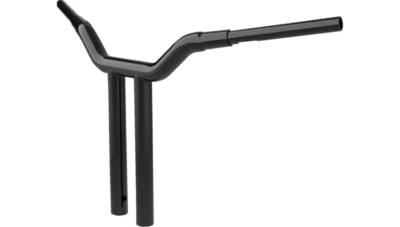 LA Choppers 1 1/2" negro brillante Kage Fighter barras en T 16" elevación para Harley Foto 1 de 4