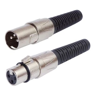 Enchufe XLR / hembra, protección contra pliegues, alivio de tensión, 3 polos, contacto de masa del dispositivo - Imagen 1 de 8
