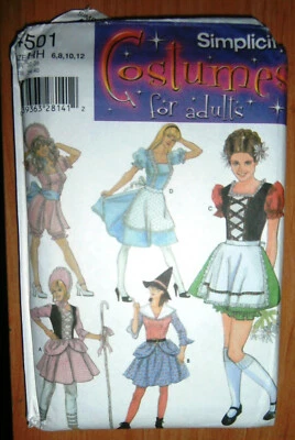 Patrones de costura Simplicity 2005 disfraces de Halloween misses tallas 6-12 sin usar Foto 1 de 2
