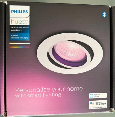 Philips Hue White and Color Ambiance Decken Einbauspot rund Bluetooth weiß Spot - Bild 1 von 4