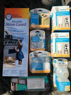 NEW Lot Safety 1st Cabinet Drawer Latches Outlet Covers Prince Stove Guard Cover - image 1 of 4