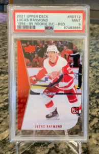 2021-22 Upper Deck Serie 2 Lucas Raymond RC 1994-95 Die Cut Retro #RDT-12 PSA-9 - Foto 1 di 2