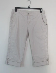 Woolrich Mujer 3205 Caqui Beige Senderismo Enrollable Capris Pantalones Cortos Carga Talla 10 - Imagen 1 de 7