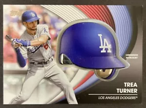 2022 Topps Update Baseball Trea Turner Batting Helmet Relic Card #BH-TT - Picture 1 of 2