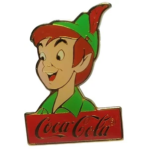 Vintage 1986 Walt Disney World Pin 15th Anniversary Cast Coca Cola Peter Pan - Imagen 1 de 6