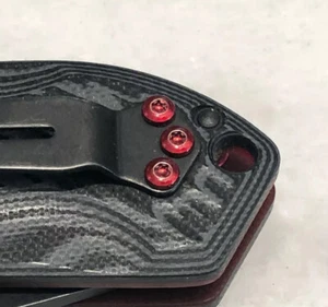 Red Stainless Steel Screws For Benchmade Super Freek 560BK-1 Knife Pocket Clip - Picture 1 of 5