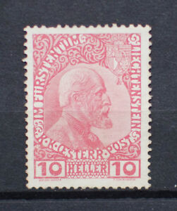 Liechtenstein 1912 10h red Fine Mint no gum