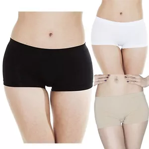 Boxer donna ladeis senza cuciture corto tinta unita elasticizzato intimo comodo ragazzo 3021 - Foto 1 di 4