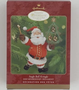 2000 Jingle Bell Kringle Santa Hallmark Keepsake Collector's Club Ornament In Bo - Picture 1 of 3