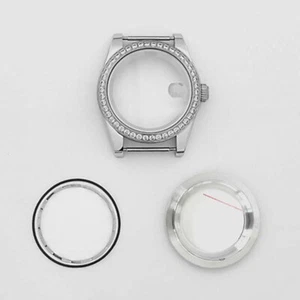 39mm Stainless Steel Watch Case Modified With Watch Part For Nh35/36 Movement - Picture 1 of 24