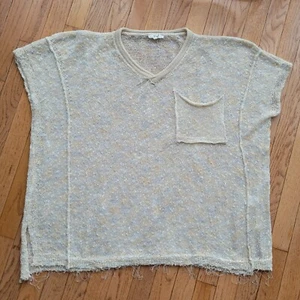 Easel Los Angeles It's a Breeze Women’s L Oversized Short Sleeve Tunic Sweater - Picture 1 of 12