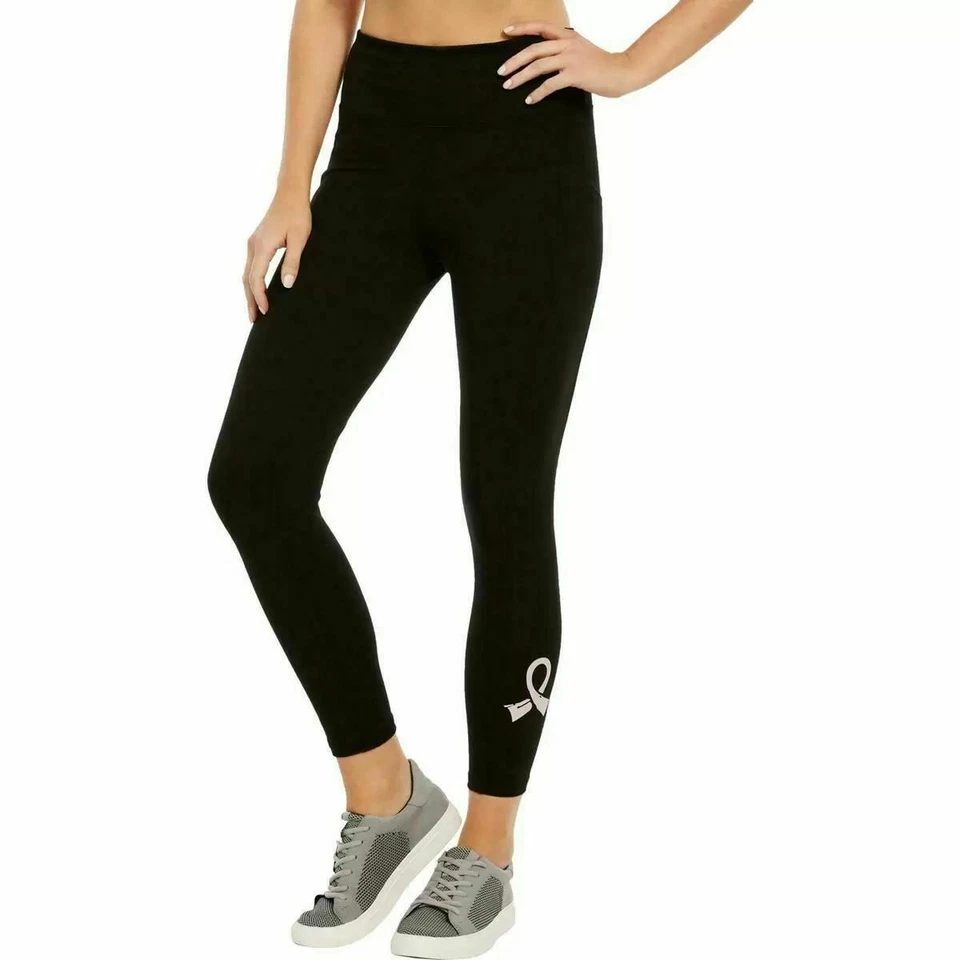 Pantalones Ideology Negros Cáncer de Mama Logo Gráfico Mujeres Talla XS NUEVOS NUEVOS CON ETIQUETAS 534 Foto 1 de 1