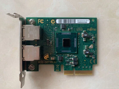 Fujitsu D2735-A12 GS2 Dual Port Gigabit PCIe x4 Ethernet Network Adapter - Image 1 of 3