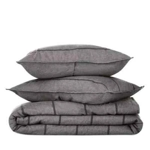 Nate Home by Nate Berkus Rough Lines Quilt Set Size Full/Queen Color Stone New - Picture 1 of 3