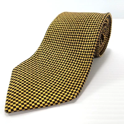 Corbata de seda Paul Fredrick de lujo tejida a cuadros patrón 58" x 4" ¡Envío rápido! Foto 1 de 4