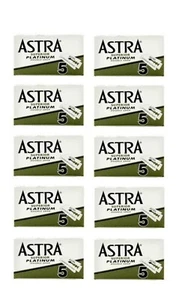 Astra Platinum Double Edge Safety Razor Blades, 50 Blades (10 x 5) - Picture 1 of 3