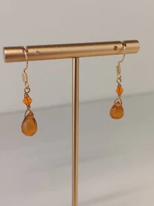 citrine earrings gold - Picture 1 of 7