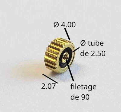 MONTRE COURONNE REMONTOIR ETANCHE PLAQUEE JAUNE - Photo 1/3