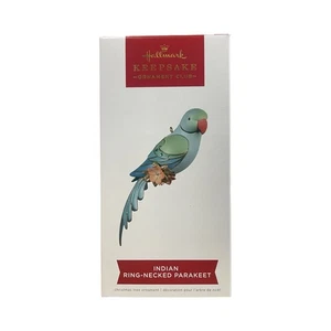 Adorno de periquito con cuello de anillo indio Hallmark 2022 - Serie Beauty of the Birds - Imagen 1 de 7
