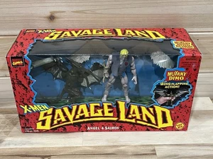 1997 ToyBiz Marvel X-Men Savage Land Angel & Sauron Figure New In Box - Picture 1 of 7