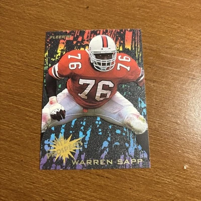 1995 Fleer Football NFL Prospects Warren Sapp Rookie RC #14  - Image 1 of 2