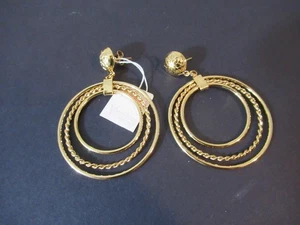 Vendome Goldfarbene Multi Loop Creolen Ohrringe Ohrstecker Neu aus altem Lagerbestand - Bild 1 von 5