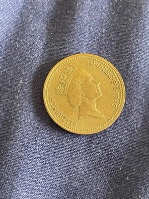 Moneda de un centavo 1986 Reino Unido GB Isabel II británica 1 P Foto 1 de 2