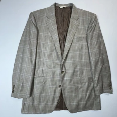 Samuelsohn Super 120’s Wool Blazer 48L Gray Glen Plaid Check Sport Coat Canada - Image 1 of 4