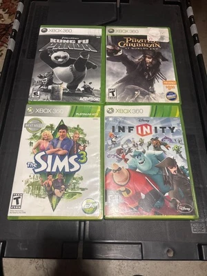 Lote Familia Xbox 360 - Kung Fu Panda, Piratas Caribe, Sims 3, Disney Infinity Foto 1 de 3