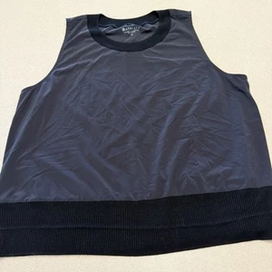 Athleta Zephyr Shell Tank Top Sz Medium Black RN# 54023 - Picture 1 of 8