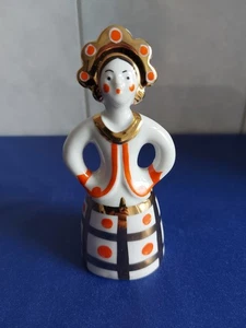 Dulewo Porzellanfigur-Matroschka Braut-Trachtenkunst-Mädchen in Kokoshnik-UDSSR - Bild 1 von 16
