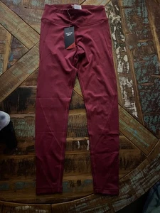 Leggings deportivos para mujer Reebok granate talla pequeña nuevos con etiquetas - Imagen 1 de 4