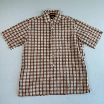 Victorinox Mens Polo Button Up Shirt Beige Red Size Small Extra Fine Cotton - Image 1 of 4