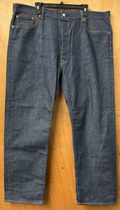 Levis 501 Mens W42 L32 Blue Denim Jeans - Picture 1 of 4
