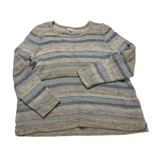 Maglione donna LL Bean maglia a righe taglie forti 3X - Foto 1 di 7