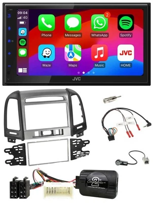 JVC Bluetooth 2DIN Lenkrad DAB USB Autoradio für Hyundai Santa Fe 3 Schalter 200 - Bild 1 von 4