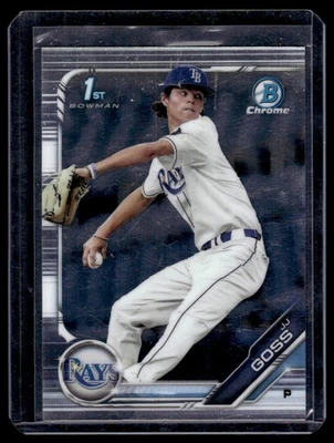 2019 Bowman Draft Chrome Sky Blue Refractor JJ Goss Tampa Bay Rays #BDC-61 - Image 1 of 2