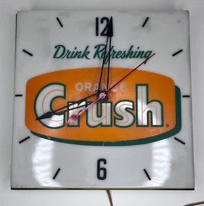 Vintage 70er Jahre Drink Refreshing Orange Crush Uhr - Arme funktionieren! - Bild 1 von 4