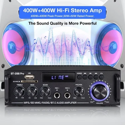 Bluetooth Receiver Stereo Verstärker Audio Empfänger Amplifier USB Music Player - Bild 1 von 4