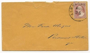 US 19TH CENTURY COVER Scott #25 Alexandria, VA - Picture 1 of 2