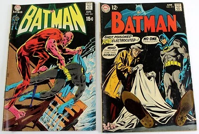 BATMAN No 212 and 224 1969 DC Comics 2 Comics Nice Neal Adams Art Last 12c Issue - Image 1 of 4
